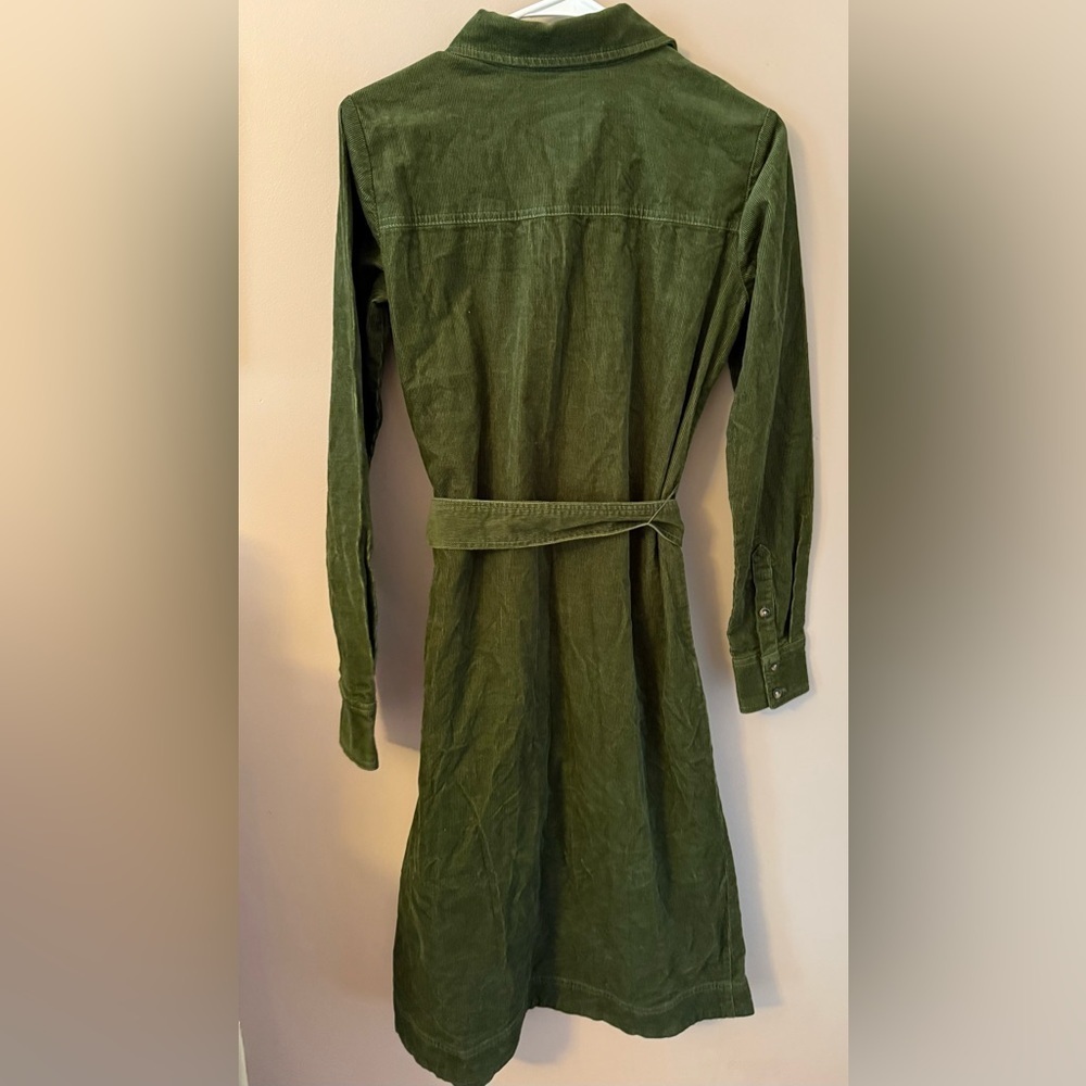 Boden Eloise cord midi shirt dress kale green size 2 new with tags. D0800 - Picture 8 of 9